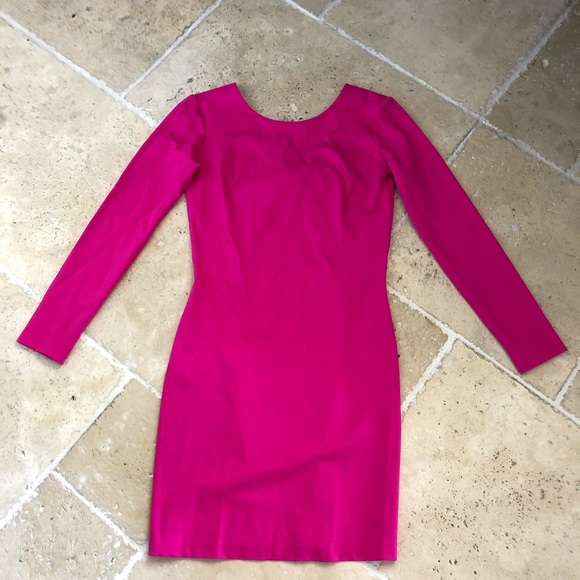 Pink Long Sleeve Back Bow Dress cocktail wedding - Picture 3 of 8